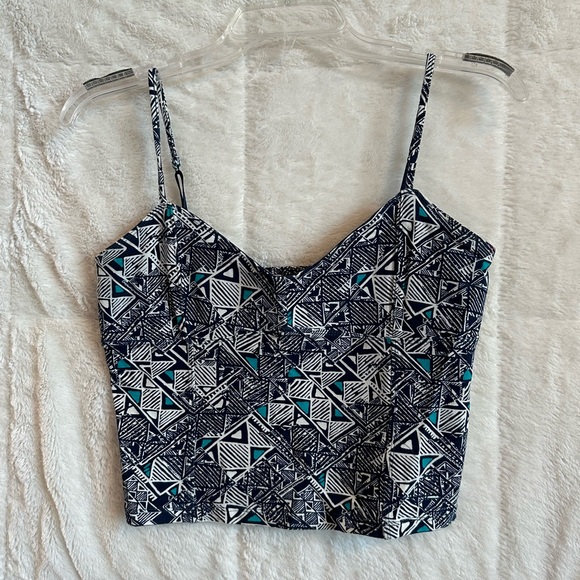 Geometric Design Bustier Top - Picture 1 of 3